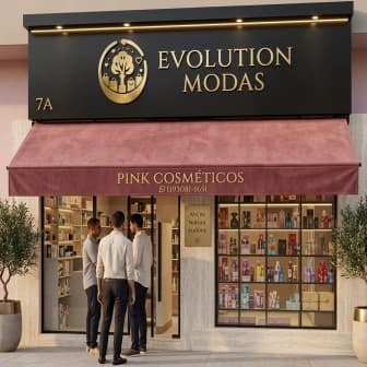 Projeto de design para Evolution Modas · Fachada