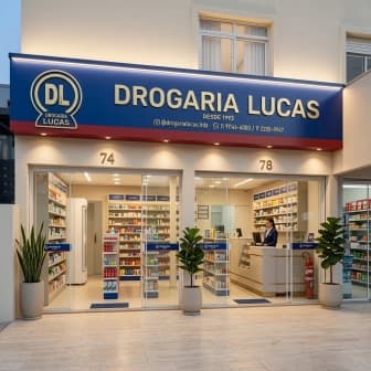 Projeto de design para Drogaria Lucas · Fachada