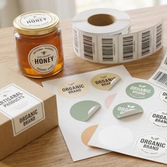 Projeto de design para Organic Brand · Etiquetas